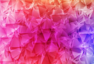 Açık Pembe, kırmızı vektör üçgen arkaplan. Origami stilinde gradyan ile yaratıcı geometrik illüstrasyon. Pankartın için tamamen yeni bir şablon.