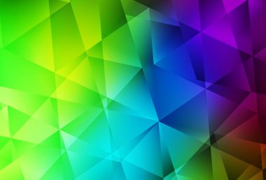 Karanlık çok renkli vektör soyut mozaik desen. Üçgenli renkli soyut çizimler. Web siteniz için yeni bir doku.
