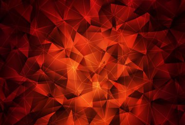 Koyu kırmızı arka plan, çizgiler, üçgenler. Soyut arkaplanda renkli eğimli üçgenler. Duvar kağıtları için zarif tasarım.