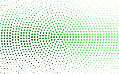 Kabarcıklı açık yeşil vektör arka planı. Doğa tarzında bulanık halkaları olan güzel renkli çizimler. Fütürist reklamlar ve kitapçıklar için şablon.
