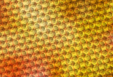 Dairesel hafif turuncu vektör şablonu. Bulanık dekoratif tasarım baloncuklu soyut tarzda. Reklamlar, broşürler için desen.