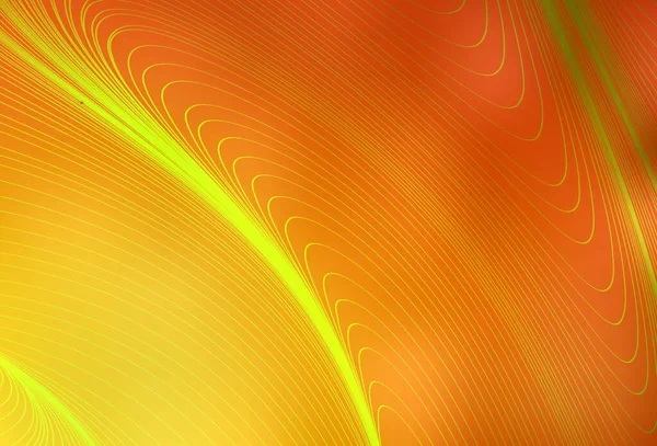 Hellroter Gelber Vektorhintergrund Mit Gebogenen Linien Brandneue Farbenfrohe Illustration Geschwungenem — Stockvektor