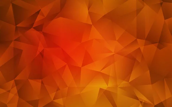 Light Orange Vector Low Poly Layout Modern Abstract Illustration Triangles — Stock Vector