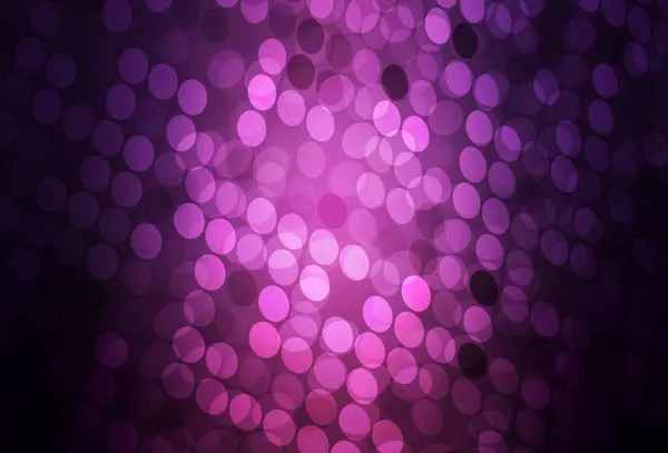 Mise Page Vectorielle Violet Foncé Avec Des Formes Cercle Bulles — Image vectorielle