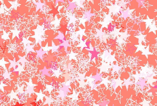 Patrón Vectorial Rosa Claro Con Estrellas Navidad Diseño Decorativo Borroso — Vector de stock