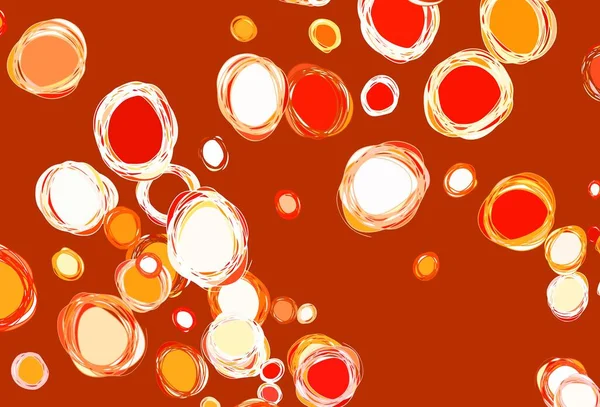 Mise Page Vectorielle Orange Clair Avec Des Formes Circulaires Illustration — Image vectorielle