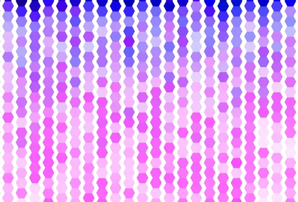 Hellviolette Vektorschablone Sechseckigen Stil Hintergrund Mit Bunten Sechsecken Verwischen Muster — Stockvektor