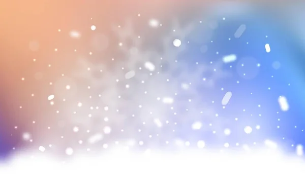Modello Vettoriale Con Fiocchi Neve Natale Illustrazione Luminosa Decorativa Con — Vettoriale Stock