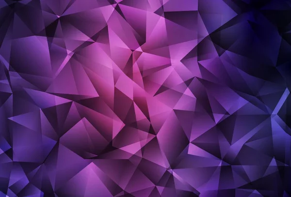 Texture Triangles Gradient Vectoriel Violet Foncé Rose Illustration Abstraite Scintillante — Image vectorielle