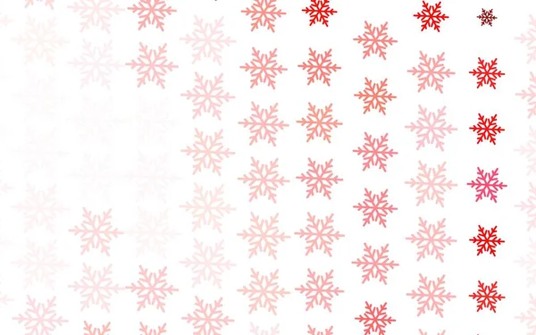Светло Розовый Красный Вектор Искушают Ледяные Снежинки Звезды Блестящая Красочная — стоковый вектор