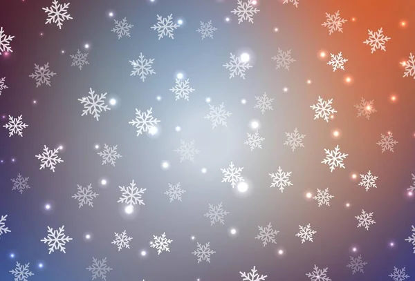 ライトブルー Xmasスタイルのレッドベクトルの背景 現代の抽象的なクリスマスムードの形 ポスター 書籍のバナーのパターン — ストックベクタ