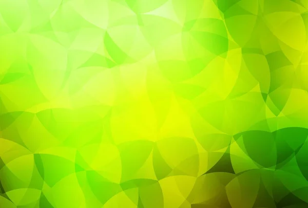 Verde Claro Vector Amarillo Brillante Telón Fondo Triangular Ilustración Poligonal — Archivo Imágenes Vectoriales