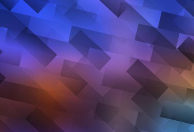 Açık mavi, kare şeklinde sarı vektör deseni. Soyut arkaplanda dikdörtgenler ve renkli gradyanlar. Reklamlar için desen.