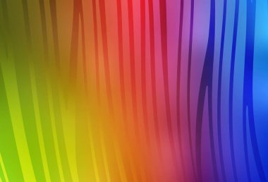 Çizgileri olan ışık çok renkli vektör arkaplanı. Eğri şekilli yepyeni renkli bir tasvir. Markan için yeni kompozisyon.