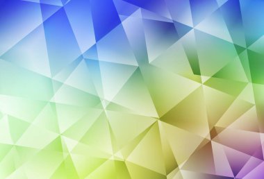 Işık çok renkli vektör eğimli üçgen şablonu. Gradyanı olan zarif parlak çokgen çizimi. Arkaplanlarınız için desenli desen.