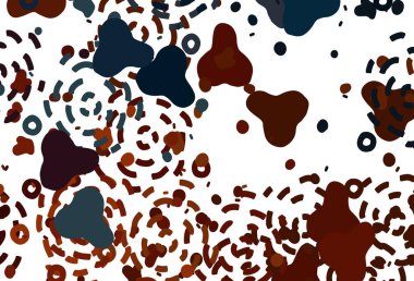 Açık mavi, soyut şekilli kırmızı vektör arkaplan. Rastgele şekillerle soyut tarzda dekoratif tasarım. Web siteniz için basit tasarım.