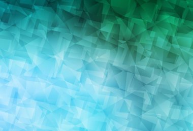 Açık yeşil vektör düşük polimerli arka plan. Zarif üçgenleri olan soyut çizimler. İşiniz için en iyi üçgen tasarım.