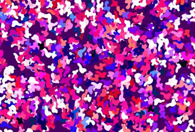 Soyut biçimlerde açık pembe vektör dokusu. Soyut tarzda rengarenk gradyan şekilleri olan bir resim. Web siteniz için basit tasarım.