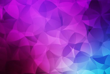 Açık pembe, rastgele şekilli mavi vektör deseni. Soyut tarzda rengarenk gradyan şekilleri olan bir resim. Duvar kağıtları için zarif tasarım.