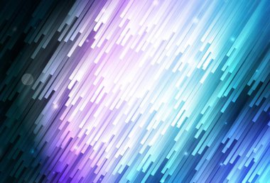 Koyu pembe, düz çizgileri olan mavi vektör düzeni. Renkli çubuklarla, soyut çizimler. Reklam, kitapçıklar, broşürler için desen.