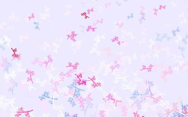 Açık mavi, kırmızı vektör arkaplanı dallarla karalıyor. Beyaz arka planda gradyanı olan yapraklar ve dallar. İş tasarımınız için yepyeni bir tarz.