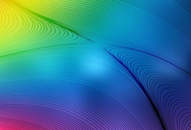 Açık Çoklu Renkli Vektör Arkaplanı Wry çizgileri ile. Eğri şekilli yepyeni renkli bir tasvir. Web siteniz için soyut tasarım.