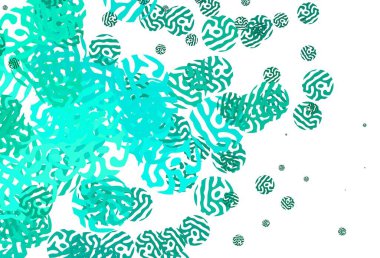 Karmaşık şekilli açık yeşil vektör şablonu. Modern tarzda değişen renkli kaotik formlar. Web siteniz için basit tasarım.