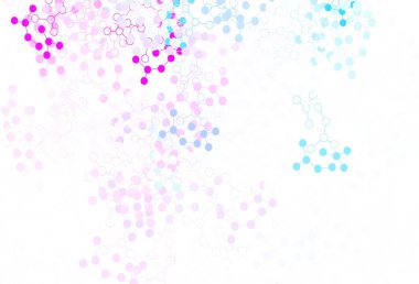 Açık Pembe, yapay zeka ağlı Mavi vektör deseni. Yapay zeka bağlantılarıyla basit bir şekilde renkli tasarım. Siber yeniliklerin tasviri için tasarım.
