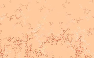 Yapay zeka verileriyle birlikte açık kırmızı vektör arkaplanı. Soyut şablondaki yapay zeka şekilleriyle parlayan illüstrasyon. Siber yeniliklerin tasviri için tasarım.