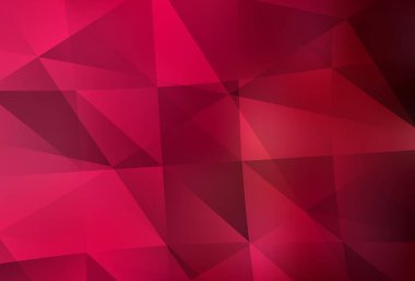 Açık kırmızı vektör mozaik arkaplan. Çokgen tarzda tamamen yeni bir renk çizimi. İşiniz için en iyi üçgen tasarım.