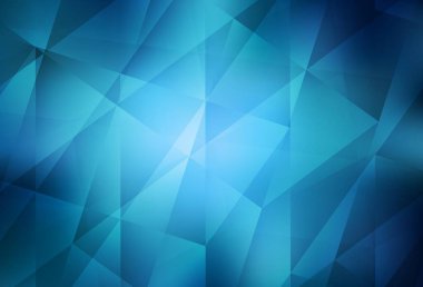 Açık BLUE vektör eğimli üçgen dokusu. Zarif üçgenleri olan soyut çizimler. Broşürünüz için yepyeni bir tasarım..