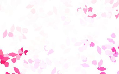 Memphis şekilli açık pembe vektör arkaplan. Soyut tarzda rengarenk gradyan şekilleri olan bir resim. Bir cep telefonu için arka plan.