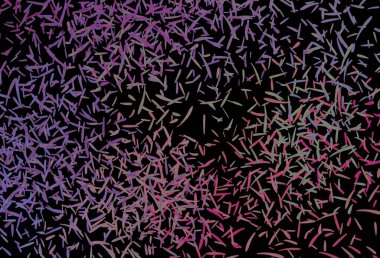 Renkli çizgileri olan koyu renkli vektör dokusu. Çizgilerle modern geometrik soyut çizim. Reklamlar, posterler, afişler için desen.