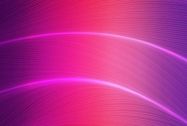 Açık Mor, pembe çizgili vektör düzeni. Eğimli çizgileri olan zarif parlak bir illüstrasyon. Markan için yeni kompozisyon.