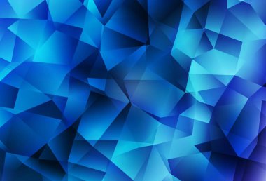 Işık Mavisi vektör üçgeni mozaik arkaplan. Üçgenli renkli soyut çizimler. Pankartın için tamamen yeni bir şablon.