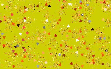 Açık kırmızı, soyut şekilli sarı vektör arkaplan. Renkli rastgele şekillerle modern soyut illüstrasyon. Web siteniz için basit tasarım.