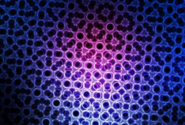 Koyu pembe, daire şekilli mavi vektör düzeni. Parlak renkli soyut çemberlerin olduğu bir resim. İş ilanınız için tasarım.