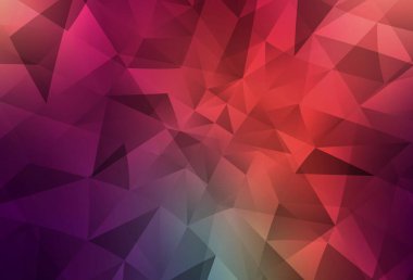 Koyu yeşil, kırmızı vektör soyut mozaik fon. Çokgen biçiminde, gradyan ile renkli çizimler. Web siteniz için yeni bir doku.