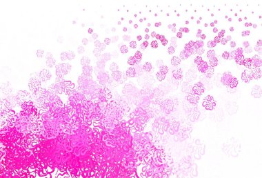 Açık pembe, soyut şekilli sarı vektör arkaplan. Renkli rastgele şekillerle modern soyut illüstrasyon. Kartvizitiniz için modern tasarım.