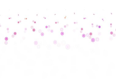 Açık Pembe, noktalı kırmızı vektör arkaplanı. Doğa tarzında renkli baloncuklu soyut illüstrasyon. Marka kitabınız için yeni şablon.