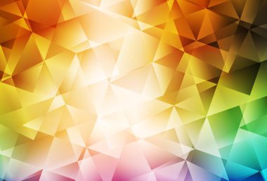 Çok renkli ışık vektörü soyut çokgen arkaplan. Çokgen şekilli bir örnek. İşiniz için yepyeni bir tasarım..