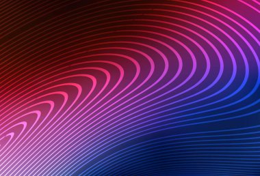 Koyu mavi, kırmızı çizgili arka plan. Renkli çizgileri ve şekilleri olan bir örnek. Web siteniz için soyut tasarım.