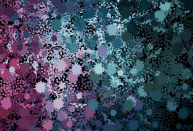 Koyu mavi, soyut şekilli kırmızı vektör dokusu. Soyut tarzda rengarenk gradyan şekilleri olan bir resim. Web siteniz için basit tasarım.