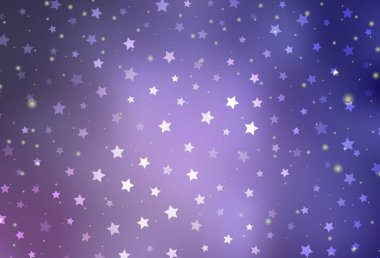 Yeni yıl tarzında açık mor vektör düzeni. Modern soyut Noel ruh hali şekilleri. Reklamlar, posterler, kitap afişleri için desen.