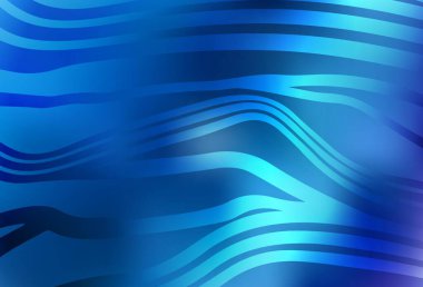 Açık mavi çizgili vektör arkaplanı. Basit eğri biçiminde parlak renkli bir illüstrasyon. Web siteniz için soyut tasarım.