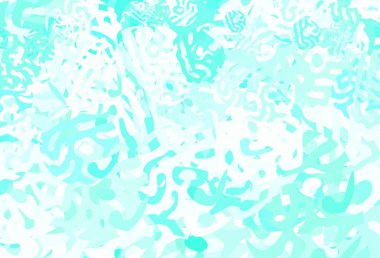 Karmaşık şekilli açık yeşil vektör şablonu. Rastgele şekillerle soyut tarzda dekoratif tasarım. Duvar kağıtları için zarif tasarım.