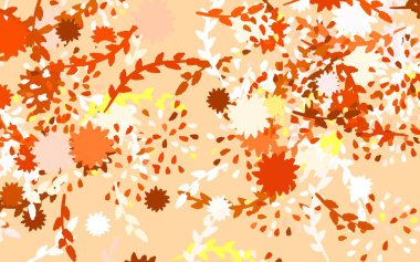 Açık kırmızı vektör deseni, çiçekli karalama tarzı renkli çizimler ve çiçekler. İşiniz için en iyi tasarım..