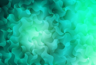 Açık yeşil arkaplan ve eğri çizgiler. Çağdaş gradyan soyut çizgileri olan çizimler. Web siteniz için soyut tasarım.