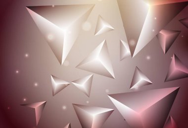 Açık kırmızı, üçgenli sarı vektör arkaplan. Soyut arkaplanda renkli eğimli üçgenler. Web siteniz için basit tasarım.