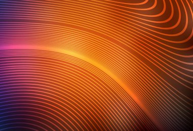 Eğri çizgileri olan koyu kırmızı vektör arka plan. Basit çizgilerle renkli gradyan çizimi. Markan için yeni kompozisyon.